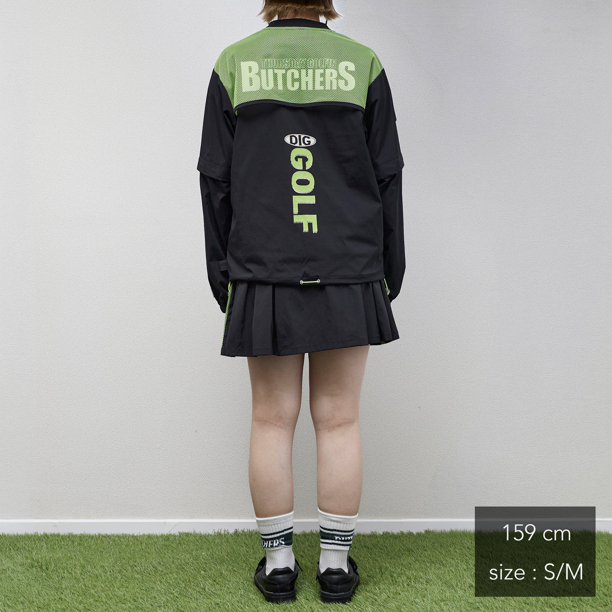 Stretch Back Pleats S/Mesh SK