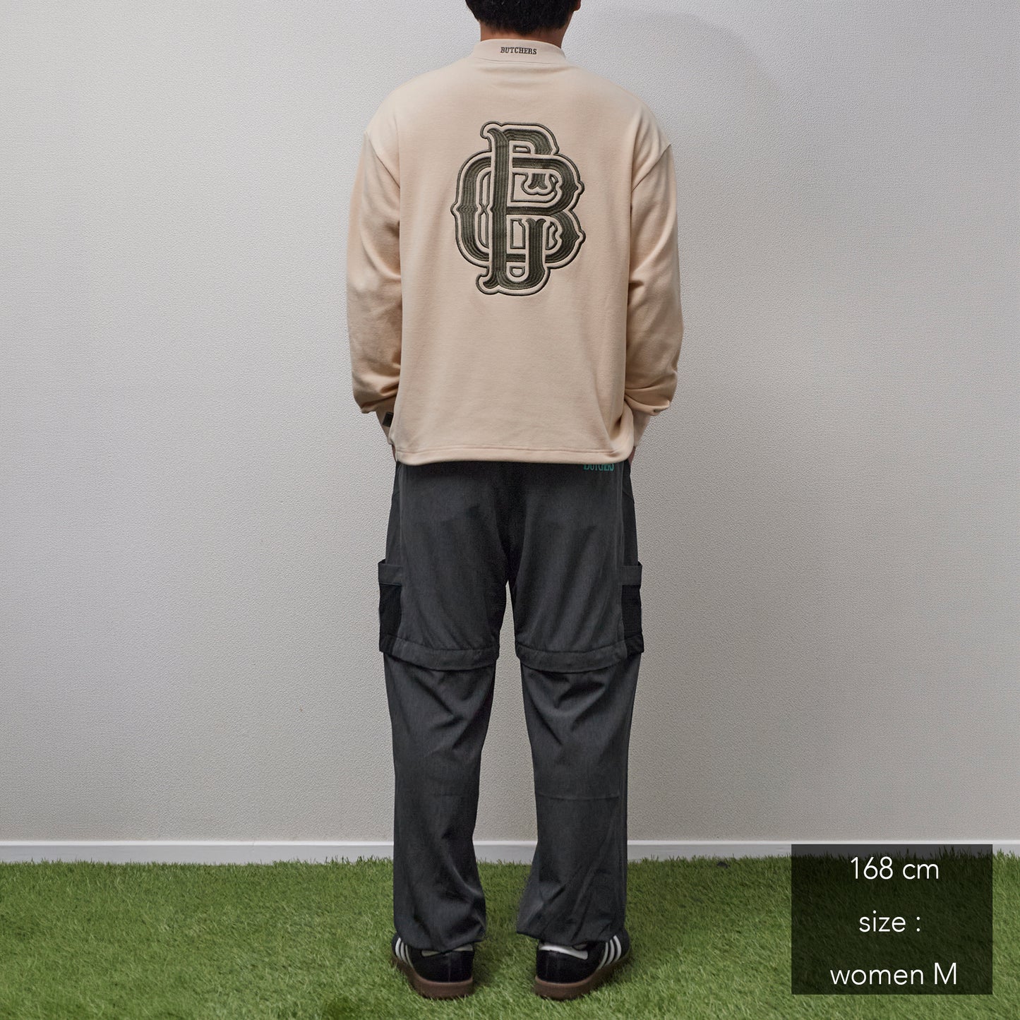 All Embroidery Waffle Mock(women)