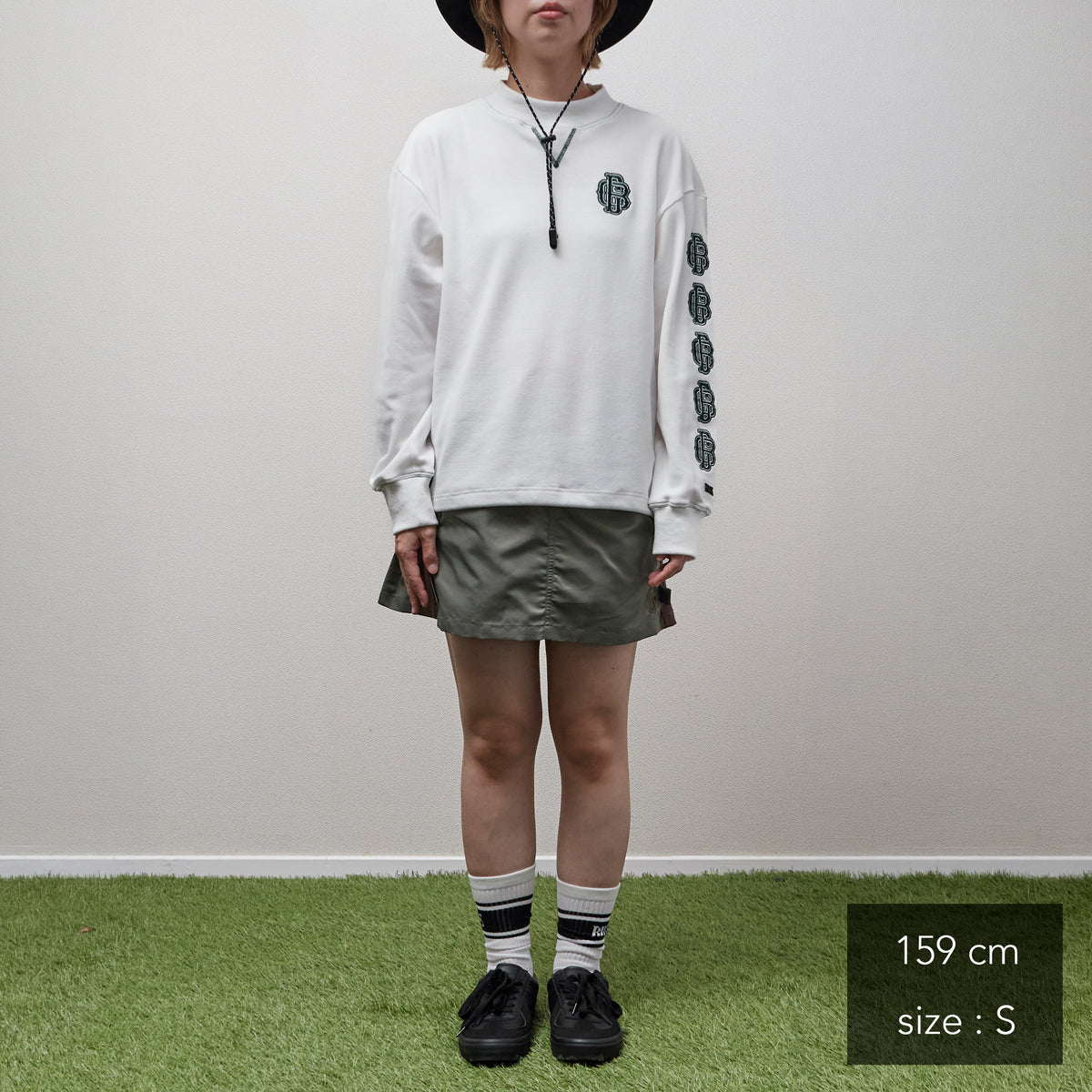 All Embroidery Waffle Mock(women)